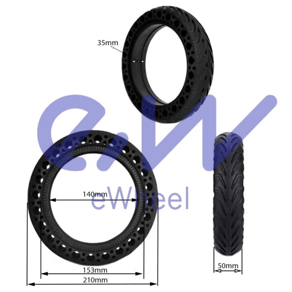eWHEEL SOLID HONEYCOMB V3 ΕΛΑΣΤΙΚΟ ΓΙΑ ΗΛΕΚΤΡΙΚΟ ΠΑΤΙΝΙ XIAOMI 8.5X2.0 - Image 2