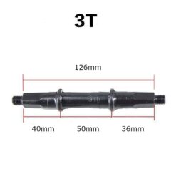 Alternative view of NECO ΑΞΟΝΑΣ ΜΕΣΑΙΑΣ ΤΡΙΒΗΣ ΠΟΔΗΛΑΤΟΥ COTTERLESS 3T 40/50/36mm 126mm