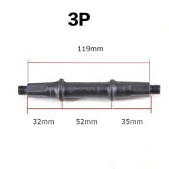 Alternative view of NECO ΑΞΟΝΑΣ ΜΕΣΑΙΑΣ ΤΡΙΒΗΣ ΠΟΔΗΛΑΤΟΥ COTTERLESS 3P 32/52/35mm 119mm